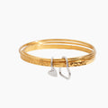 Heart Charm Bangle Bracelet