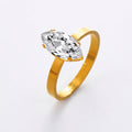 Marquise Cut Solitaire Gold Ring